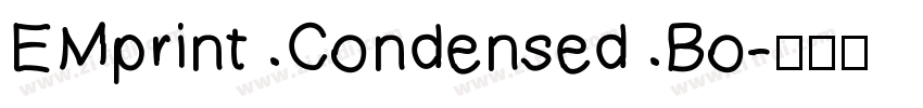 EMprint Condensed Bo字体转换